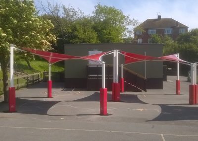 Rigid School static covered canopy tents for work